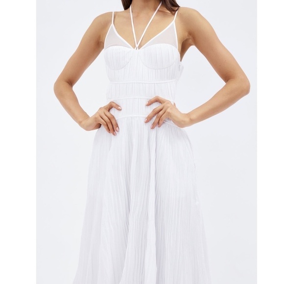 NWT Jonathan Simkhai Indy Bustier Maxi Dress White Bridal Wedding Vacation Sz 2 - Picture 4 of 14